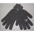 100 Merino wool liner grey gloves